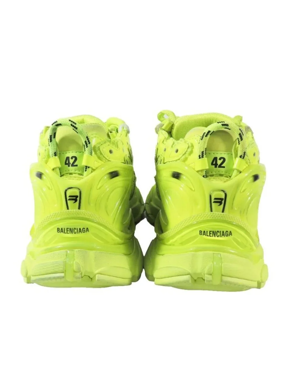 Balenciaga Runner Low Cut Sneakers Vintage Shoes Neon Yellow - Picture 5 of 14